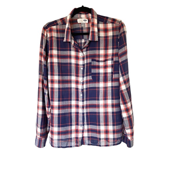 Old Navy Women’s Plaid Button Up Blouse - Picture 2 of 15